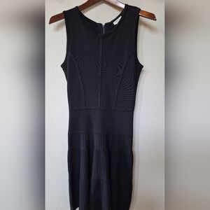 Cache Women's Black Tank Fit Flare Black Knee-length Dress Size XS